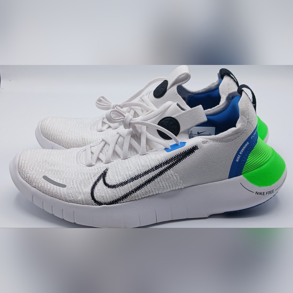 Men's Nike Free RN FK Next Nature Running Shoes. Bk/White/Blue. Size 10.